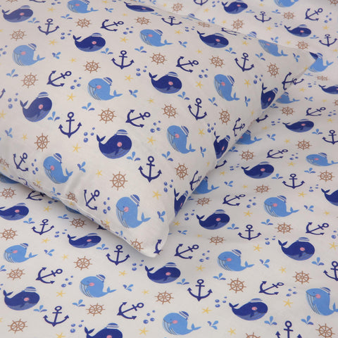 Fish Mulitcoloured Cotton Blend Toddler Duvet Set (T03)