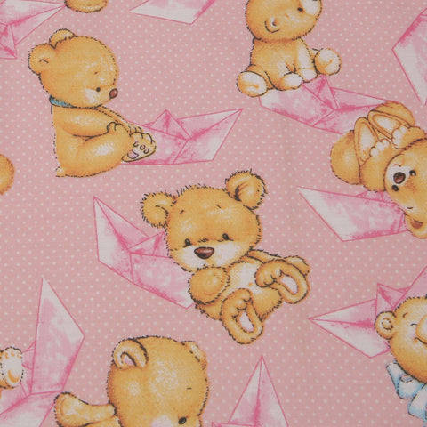 Teddy Bear Mulitcoloured Cotton Blend Toddler Duvet Set (T04)