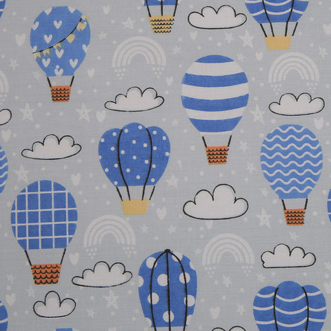 Hot Air Balloons Mulitcoloured Cotton Blend Toddler Duvet Set (T06)