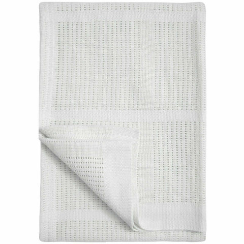 100% Cotton Cellular White Baby Blanket