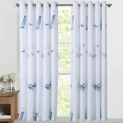 Beachcomber Eyelet Curtains Set