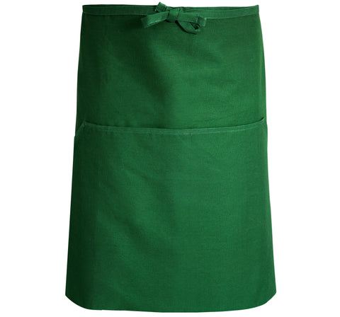 Plain 100% Cotton - 2 Pack - Bistro Apron - Green