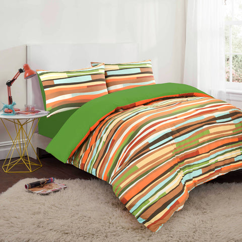 Waves Striped Duvet Cover Set