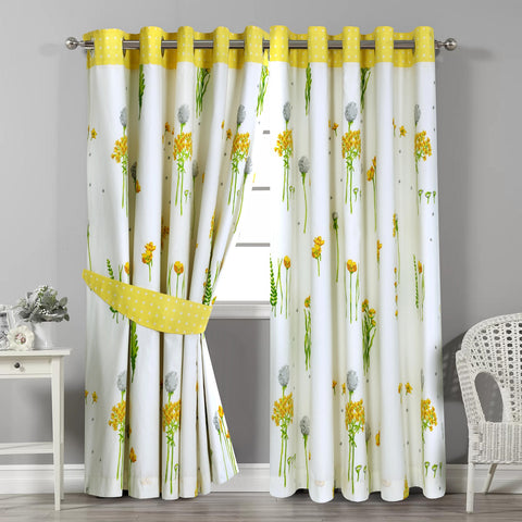 Summer Breeze Eyelet Curtains Set