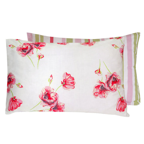 Katy Poppy Housewife Pillowcase Pair