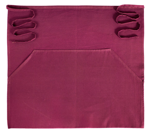 Plain 100% Cotton - 3 Pack - Half Bistro Apron - Burgundy