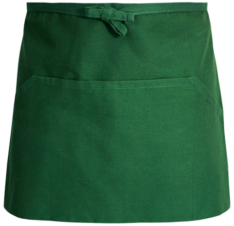 Plain 100% Cotton - 3 Pack - Half Bistro Apron - Green