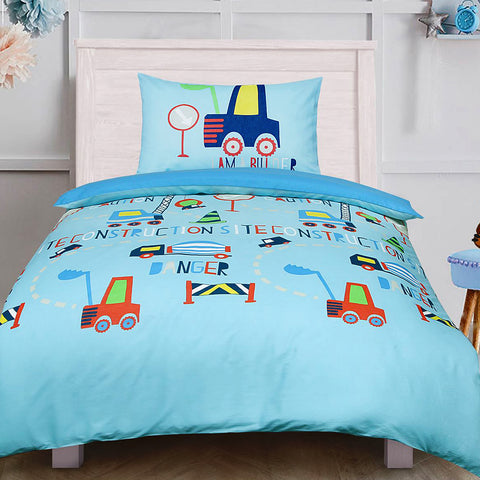 Construction Kids Duvet Cover Set