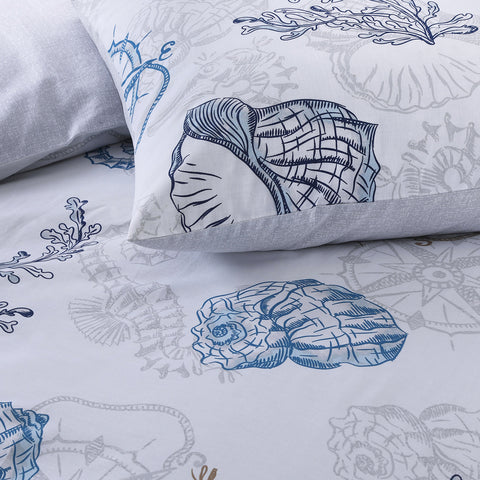 Seafarer 100% Cotton Duvet Cover and Pillowcase Set