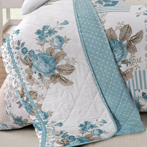 Rose Floral Blue - Duvet Cover Set
