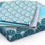 Azure Scallop Seashell Scales Polycotton Reversible Duvet Cover Bedding Set - Blue