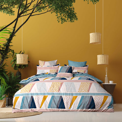 Miami Geometric Quilted Bedspread