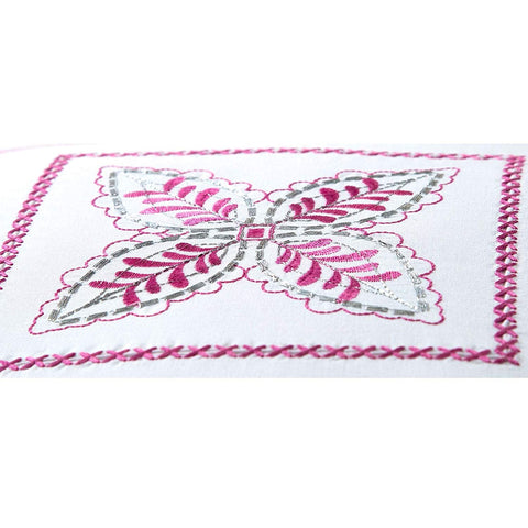 Antalia Embroidered Embellished Floral Cushion