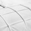 Cartier Silver 100% Cotton 200 Thread Percale Pintuck Soft Duvet Cover Set