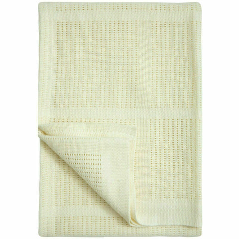 100% Cotton Cellular Cream Baby Blanket