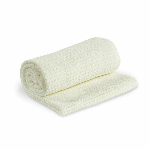 100% Cotton Cellular Cream Baby Blanket