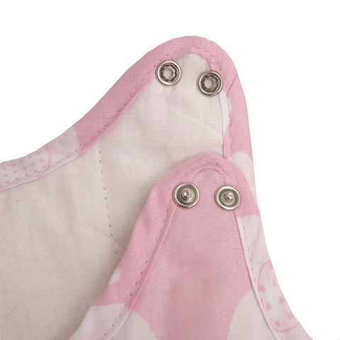Elephant Pink 100% Cotton Quilted Baby Sleeping Bag