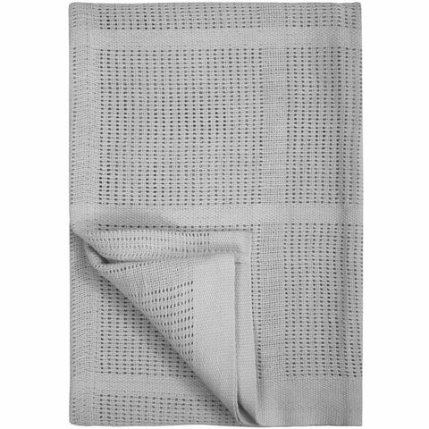 100% Cotton Cellular Grey Baby Blanket