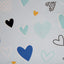 Hearts Blue Toddlers Duvet Cover Set