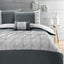 Jones Confection Embellished Pintuck Slate Dove Duvet Cover Set