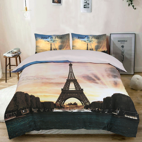 Paris Sunset Duvet Cover Set