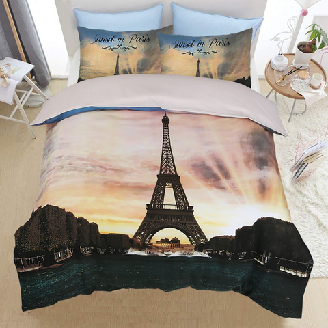 Paris Sunset Duvet Cover Set