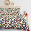 Diamond Geometric Multicoloured 100% Cotton Eyelet Curtain Pair