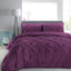 Vintage Plum Pintuck Luxury TC200 Duvet Cover Set