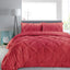 Vintage Scarlet Pintuck Luxury TC200 Duvet Cover Set