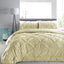 Vintage Soft Gold Pintuck Luxury TC200 Duvet Cover Set