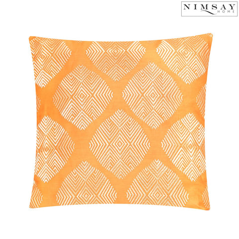 Navajo Embroidered Geometric Filled Cushion Copper - 45 x 45 cm