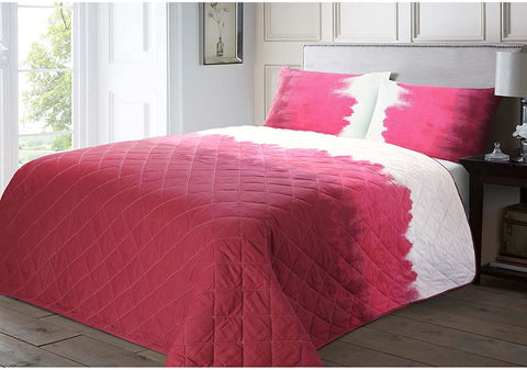 Ombre Watercolour Abstract Gradient Pattern Quilted Bedspread