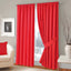 Plain Half Panama Pencil Pleat Curtains Set