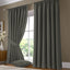 Plain Half Panama Pencil Pleat Curtains Set