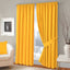 Plain Half Panama Pencil Pleat Curtains Set