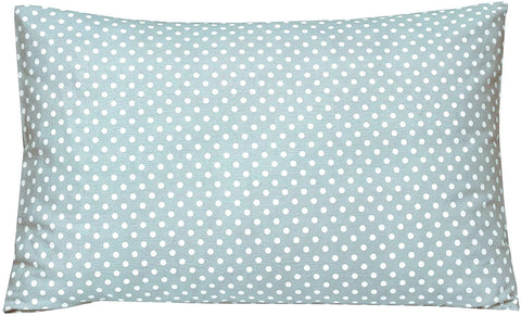 Polka Dot Blue 100% Cotton Housewife Pillowcases Pair Set
