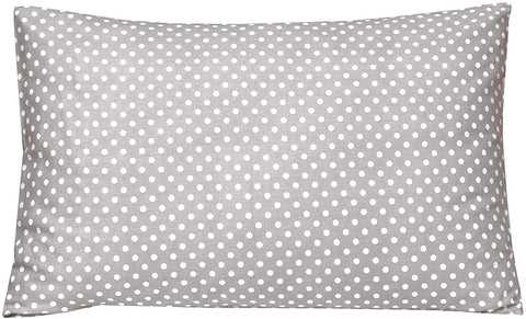 Polka Dot Grey 100% Cotton Housewife Pillowcases Pair Set