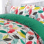Retro Leaf 100% Brushed Cotton Duvet Cover Set