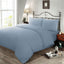 Soft Hotel Quality Plain Dyed Cotton Blend Blue Duvet Cover Set