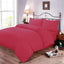 Soft Hotel Quality Plain Dyed Cotton Blend Geranium Duvet Cover Set