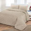 Plain Embroidered Embossed Quilted Bedspread