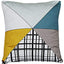 Spiro Sateen Geometric Filled Cushion