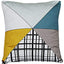 Spiro Sateen Geometric Filled Cushion