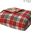 Stag Tartan Check 100% Cotton Reversible Quilted Bedspread Throw