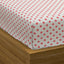 Polka Dot Pink 100% Cotton 4 Corner Elastic Fitted Sheet