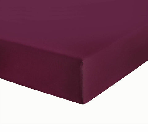 Plain Dyed Polycotton Fitted Bottom Bed Sheet