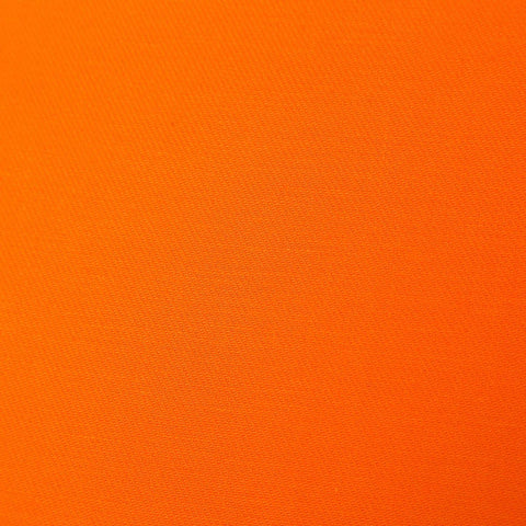 Plain Dyed Twill 100% Cotton Fabric Orange by Meter – 218 cm Wide
