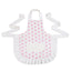 Polka Dot Pink 100% Cotton Ladies 1 Pack Frill Bib Apron