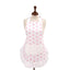 Polka Dot Pink 100% Cotton Ladies 1 Pack Frill Bib Apron