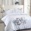 Roseburg Retro Leaf Floral Embroidered Luxury TC180 Percale Duvet Cover Set